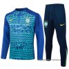 Chandal de Sudadera del Brasil 2024-2025 Azul y Verde Chandal de Sudadera del Brasil 2024-2025 Azul y Verde