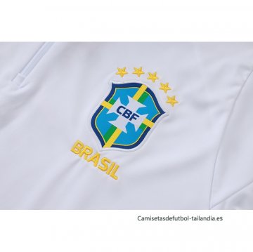 Chandal de Sudadera del Brasil Nino 2026-2027 Blanco