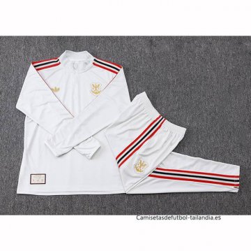 Chandal de Sudadera del Flamengo Nino 2025-2026 Blanco
