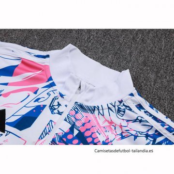 Chandal de Sudadera del Japon Nino 2025-2026 Blanco Azul