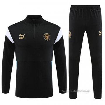 Chandal de Sudadera del Manchester City Nino 2023-2024 Negro Chandal de Sudadera del Manchester City Nino 2023-2024 Negro