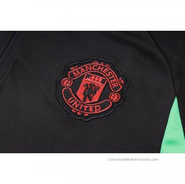 Chandal de Sudadera del Manchester United Nino 2023-2024 Negro