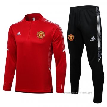 Chandal de Sudadera del Manchester United UCL 2021-2022 Rojo Chandal de Sudadera del Manchester United UCL 2021-2022 Rojo