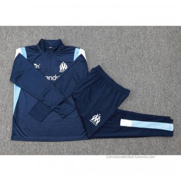 Chandal de Sudadera del Olympique Marsella 2023-2024 Azul Oscuro