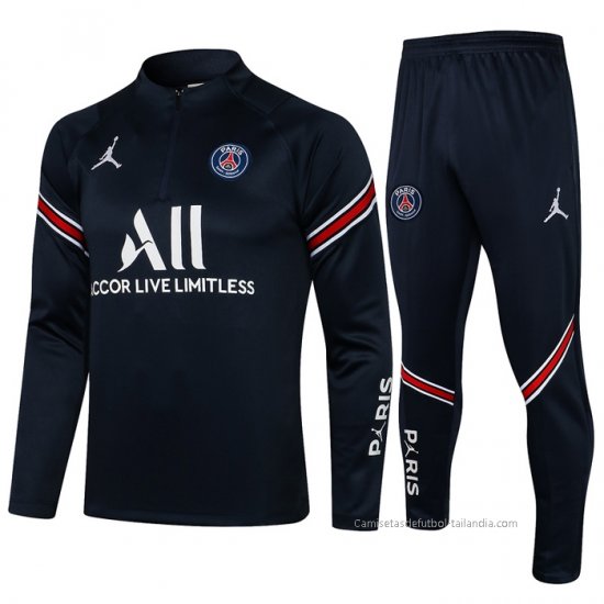 Chandal de Sudadera del Paris Saint-Germain Nino 2021-2022 Azul - Haga un click en la imagen para cerrar