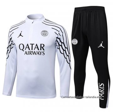 Chandal de Sudadera del Paris Saint-Germain Nino 2025-2026 Blanco Chandal de Sudadera del Paris Saint-Germain Nino 2025-2026 Blanco