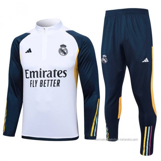 Chandal de Sudadera del Real Madrid 2023-2024 Blanco - Haga un click en la imagen para cerrar