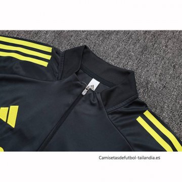 Chandal de Sudadera del Real Madrid 2025-2026 Negro Amarillo