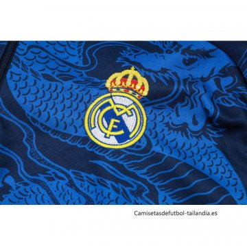 Chandal de Sudadera del Real Madrid Dragon Nino 2024-2025 Azul