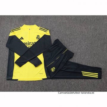 Chandal de Sudadera del Real Madrid Nino 2025-2026 Amarillo