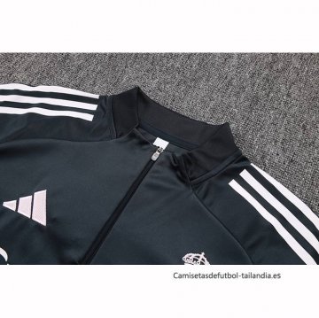 Chandal de Sudadera del Real Madrid Nino 2025-2026 Gris Oscuro