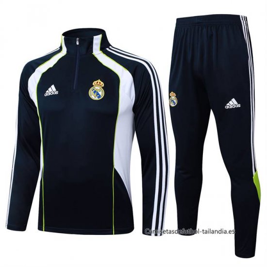 Chandal de Sudadera del Real Madrid Nino 2025-2026 Negro Blanco - Haga un click en la imagen para cerrar