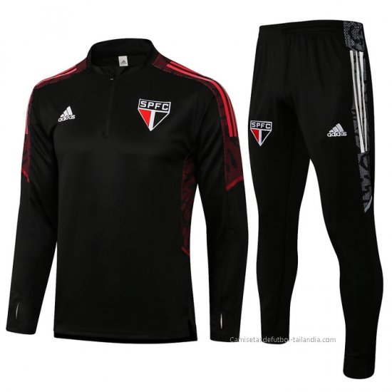Chandal de Sudadera del Sao Paulo 2021-2022 Negro - Haga un click en la imagen para cerrar