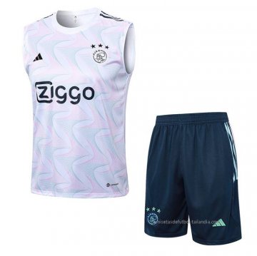 Chandal del Ajax Sin Mangas 2023-2024 Blanco Chandal del Ajax Sin Mangas 2023-2024 Blanco