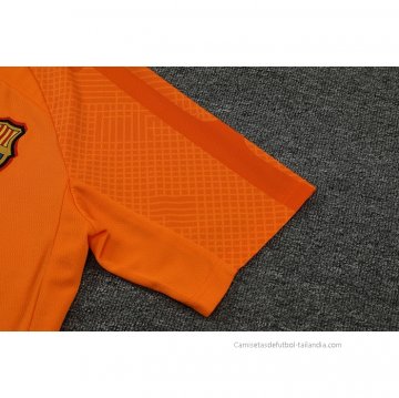 Chandal del Barcelona Manga Corta 2022-2023 Naranja - Pantalon Corto