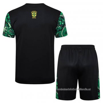 Chandal del Brasil Jesus Manga Corta 2024-2025 Verde - Pantalon Corto