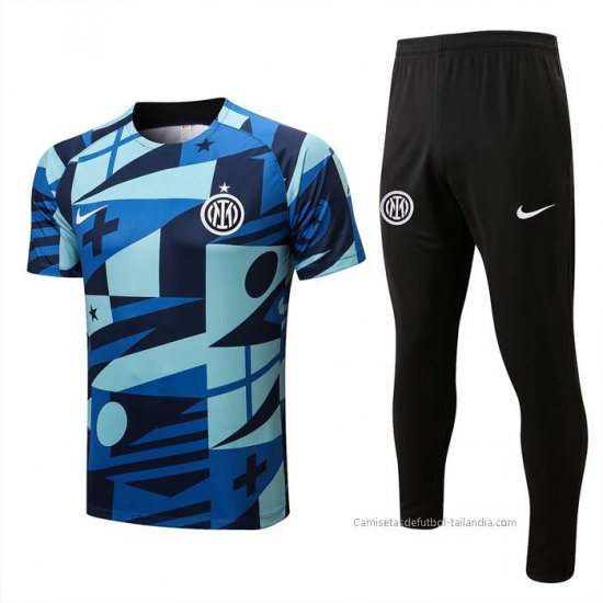 Chandal del Inter Milan Manga Corta 2022-2023 Azul - Haga un click en la imagen para cerrar