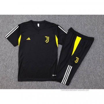 Chandal del Juventus Manga Corta 2023-2024 Negro - Pantalon Corto