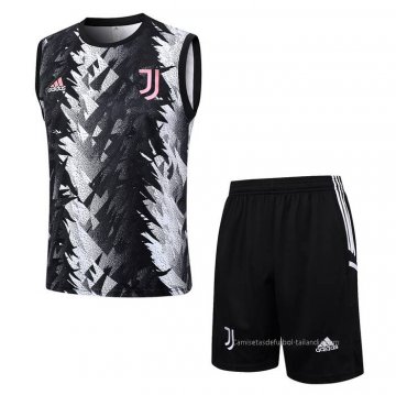 Chandal del Juventus Sin Mangas 2023-2024 Negro y Gris Chandal del Juventus Sin Mangas 2023-2024 Negro y Gris