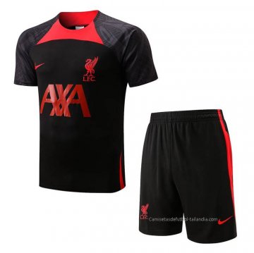 Chandal del Liverpool Manga Corta 2022-2023 Negro - Pantalon Corto Chandal del Liverpool Manga Corta 2022-2023 Negro - Pantalon Corto
