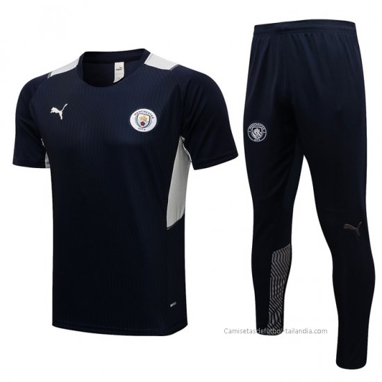 Chandal del Manchester City Manga Corta 2021-2022 Azul - Haga un click en la imagen para cerrar
