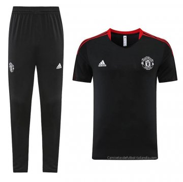 Chandal del Manchester United Manga Corta 2023-2024 Negro Chandal del Manchester United Manga Corta 2023-2024 Negro