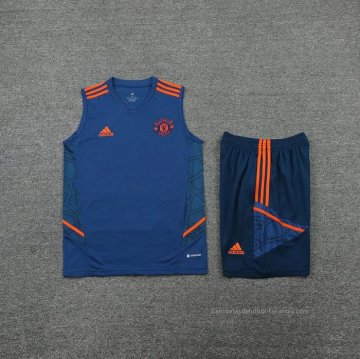 Chandal del Manchester United Sin Mangas 2022-2023 Azul Oscuro