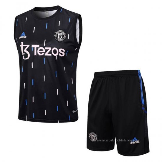 Chandal del Manchester United Sin Mangas 2023-2024 Negro - Haga un click en la imagen para cerrar