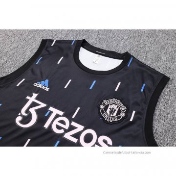 Chandal del Manchester United Sin Mangas 2023-2024 Negro