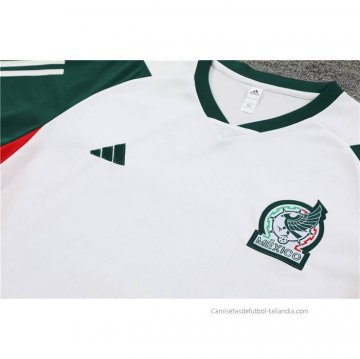 Chandal del Mexico Manga Corta 2023-2024 Blanco - Pantalon Corto