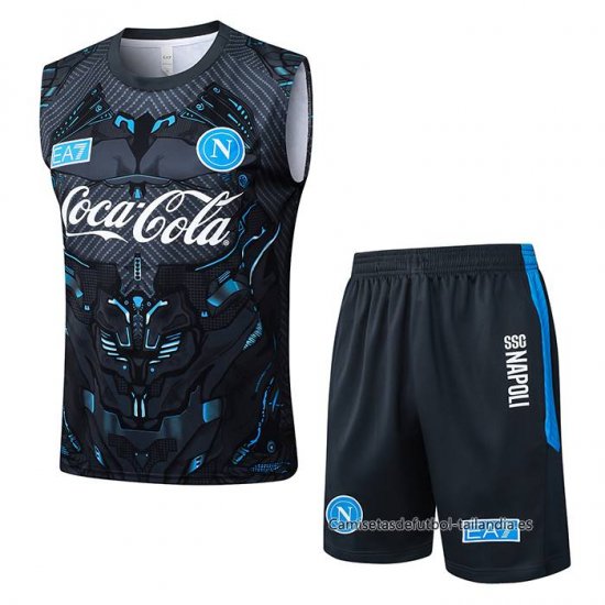 Chandal del Napoli Sin Mangas 2025-2026 Negro - Haga un click en la imagen para cerrar