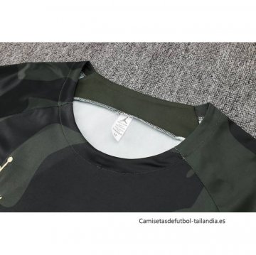 Chandal del Paris Saint-Germain Jordan Manga Corta 2024-2025 Verde - Pantalon Corto
