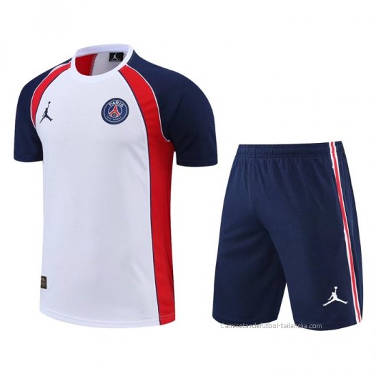 Chandal del Paris Saint-Germain Jordan Manga Corta 2022-2023 Blanco - Pantalon Corto - Haga un click en la imagen para cerrar