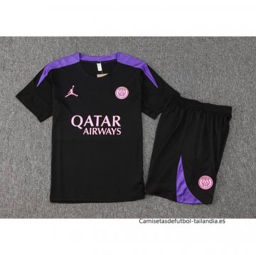 Chandal del Paris Saint-Germain Jordan Manga Corta 2024-2025 Negro - Pantalon Corto