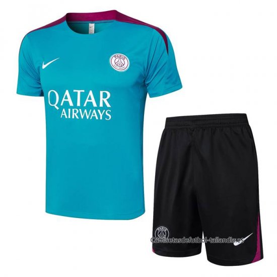 Chandal del Paris Saint-Germain Manga Corta 2024-2025 Verde - Pantalon Corto - Haga un click en la imagen para cerrar