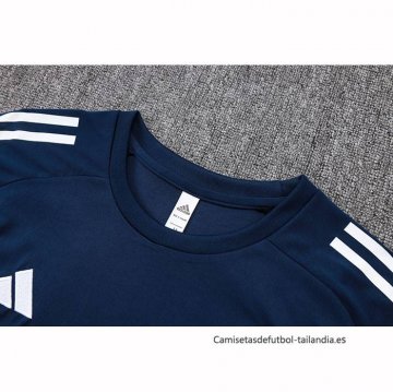 Chandal del Real Madrid Manga Corta 2025-2026 Azul Blanco - Pantalon Corto