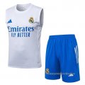 Chandal del Real Madrid Sin Mangas 2025-2026 Blanco Azul