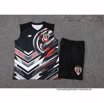 Chandal del Sao Paulo Sin Mangas 2025-2026 Negro
