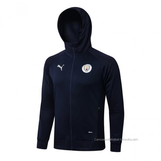 Chaqueta con Capucha del Manchester City 2021-2022 Azul - Haga un click en la imagen para cerrar