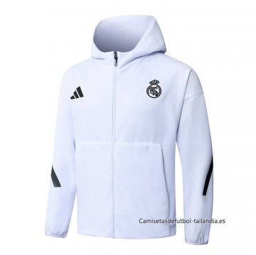 Chaqueta con Capucha del Real Madrid 2025-2026 Blanco