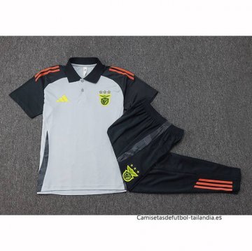 Conjunto Polo del Benfica 2024-2025 Gris