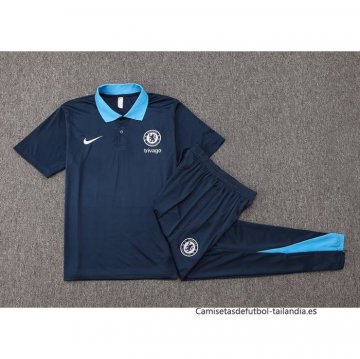 Conjunto Polo del Chelsea 2024-2025 Azul