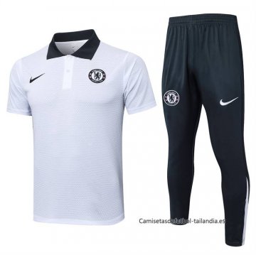 Conjunto Polo del Chelsea 2025-2026 Blanco Conjunto Polo del Chelsea 2025-2026 Blanco
