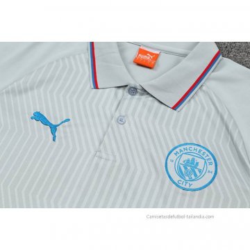 Conjunto Polo del Manchester City 2022-2023 Gris