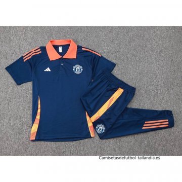 Conjunto Polo del Manchester United 2024-2025 Azul