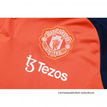 Conjunto Polo del Manchester United 2024-2025 Naranja