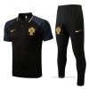 Conjunto Polo del Portugal 2022-2023 Negro