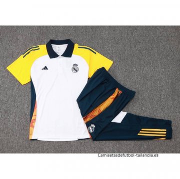 Conjunto Polo del Real Madrid 2024-2025 Blanco