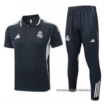 Conjunto Polo del Real Madrid 2025-2026 Gris Rosa Conjunto Polo del Real Madrid 2025-2026 Gris Rosa