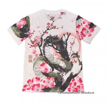 Tailandia Camiseta Japon Dragon 2025-2026 Blanco Rosa